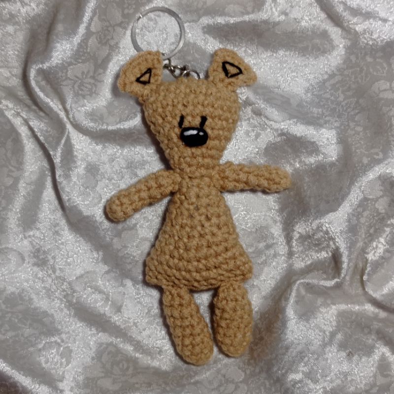 Teddy Bear/Teddy Mr. Bean/Boneka Mr. Bean/Gantungan Kunci Rajut/Keychain Crochet/Boneka Beruang