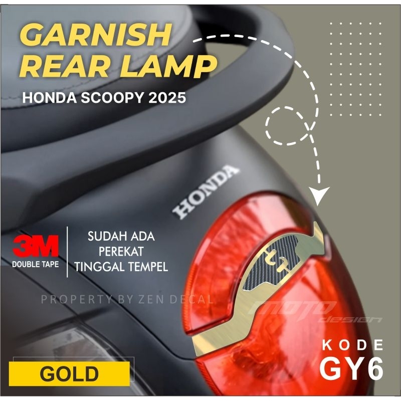 GARNISH REAR LAMP SCOOPY 2025 - GARNISH LAMPU BELAKANG SCOOPY 2025