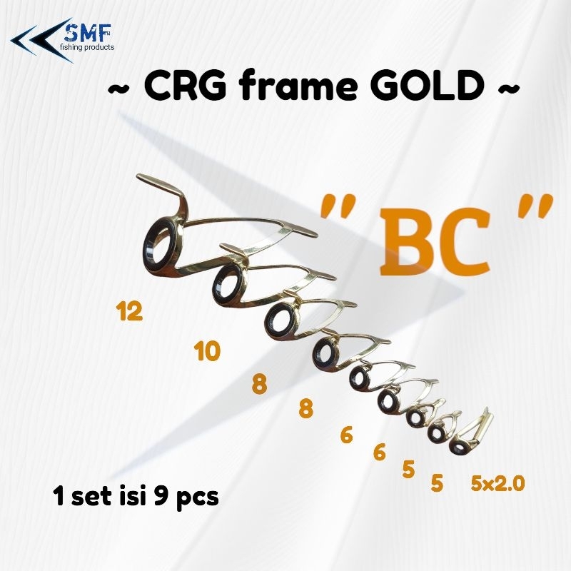 Ring Joran BC CRG frame GOLD 1 set isi 9 Low Rider ( non fuji )