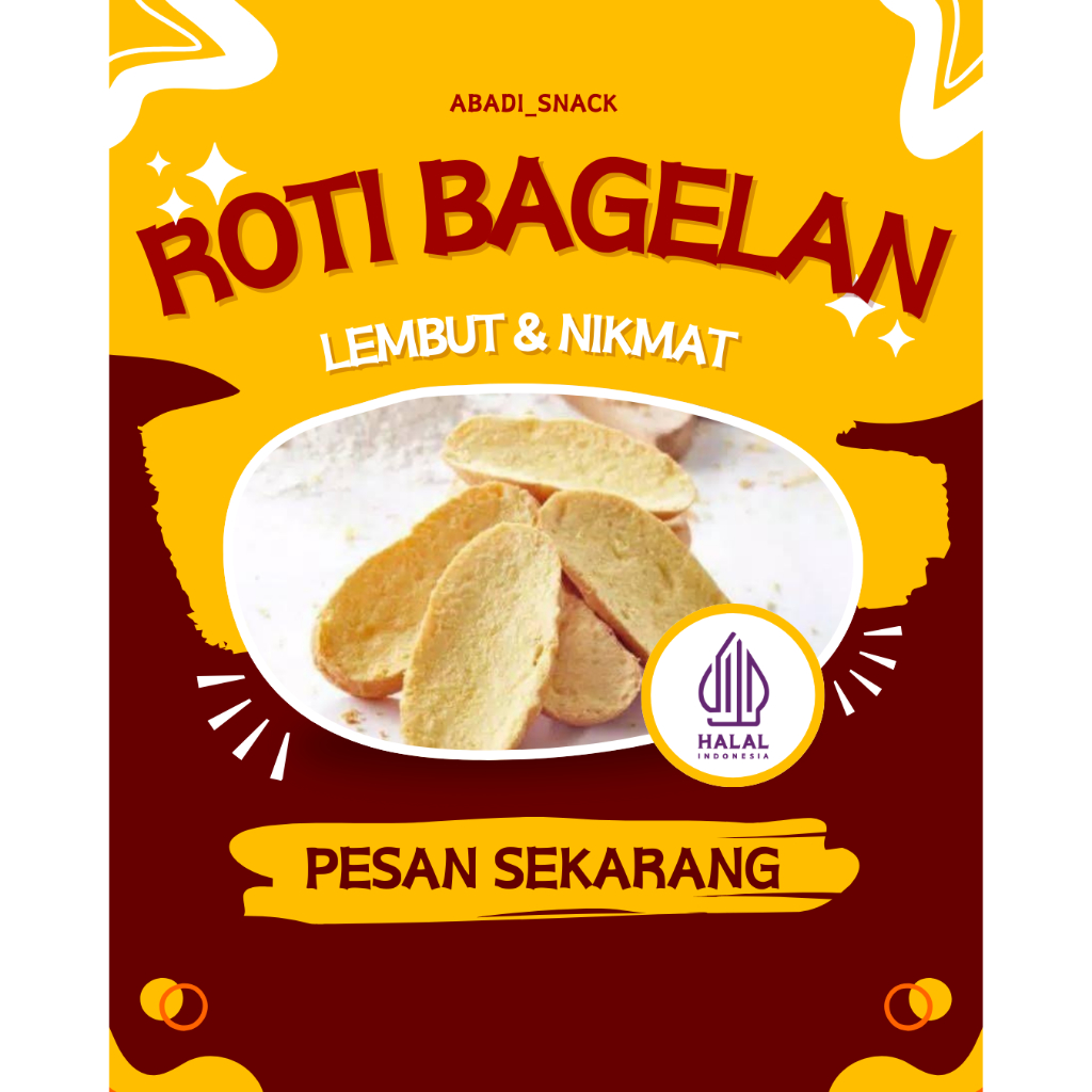 

Roti BAGELAN OVAL KEONG MANIS DAN LEMBUT DIJAMIN 100% ENAK & HALAL