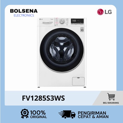 LG FV1285S3WS MESIN CUCI WASHER 8.5 KG FV-1285S3WS FV1285 1285S3WS - FV1285S3VS