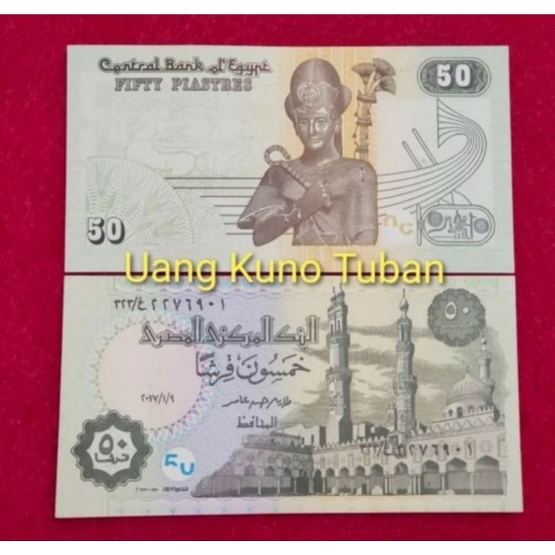 uang asing Egypt 50 piastres