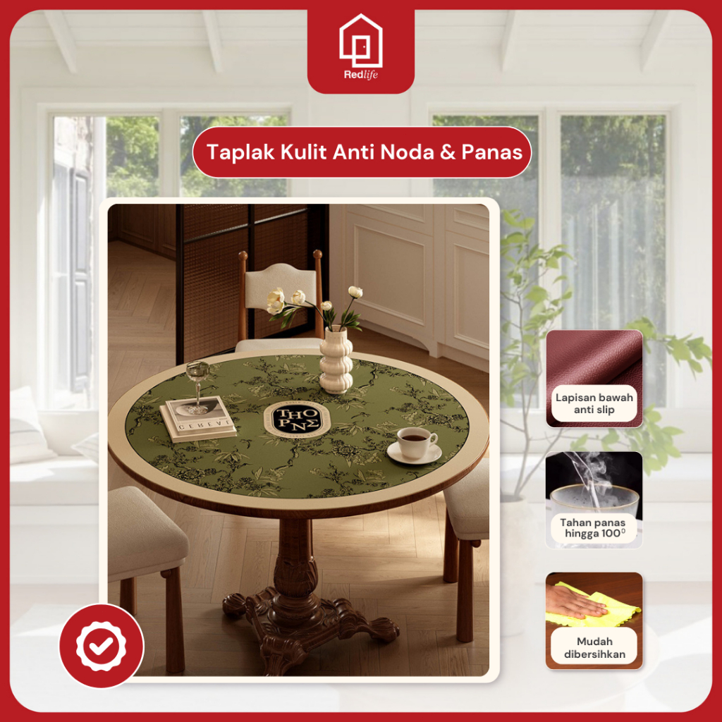 Taplak meja bundar，taplak meja bulat，taplak meja bulat anti air，taplak meja bulat aesthetic premium