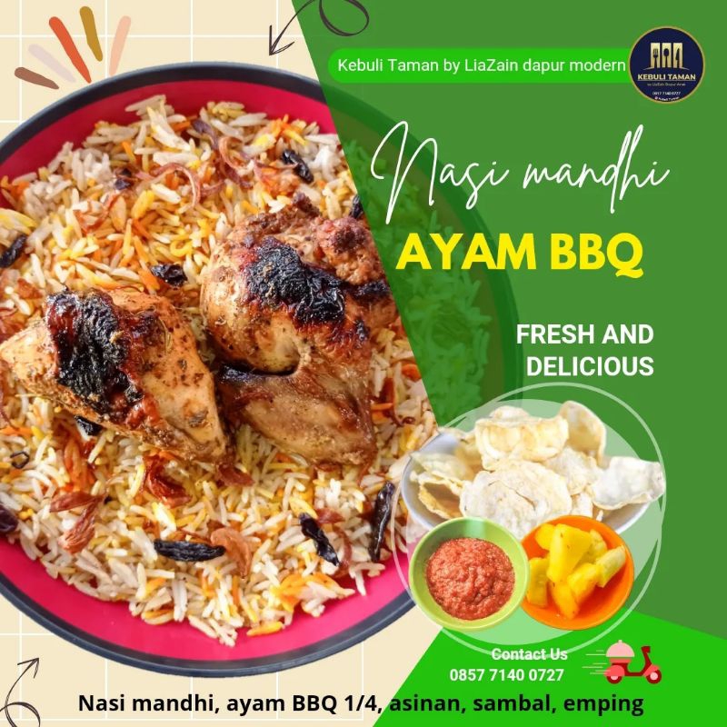 

KIRIM INSTAN. Nasi Mandhi Ayam BBQ Personal.