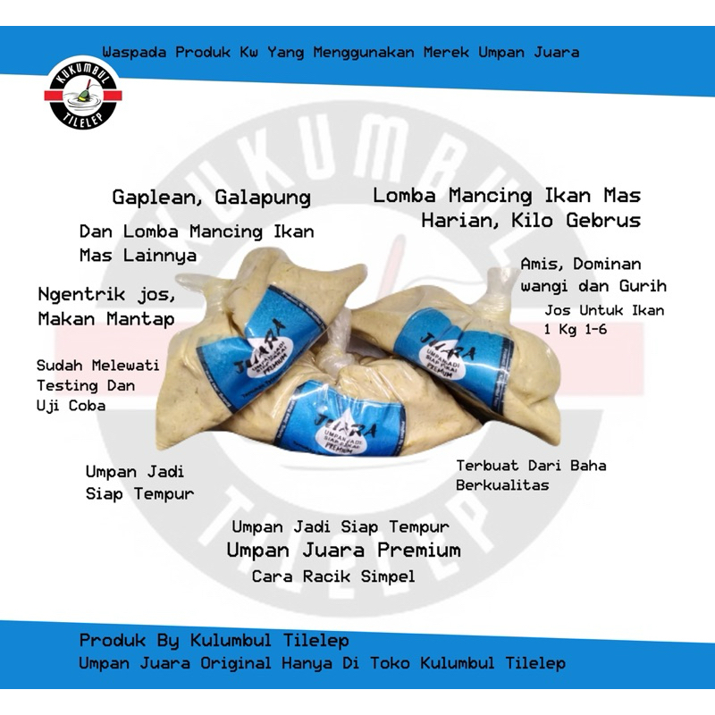Umpan Juara Ikan mas terbaik untuk mancing ikan mas, umpan juara kukumbul tilelep, umpan ikan mas, u