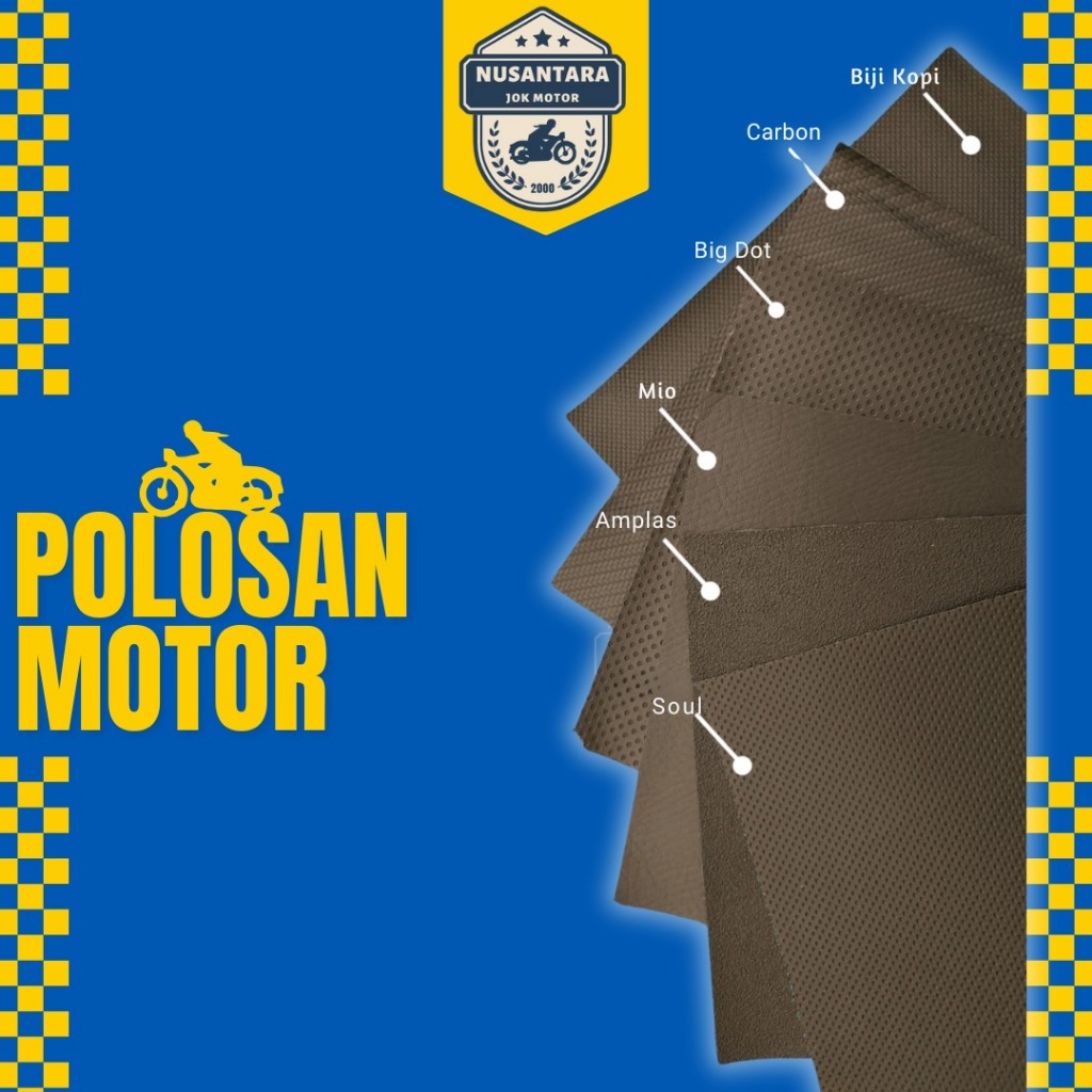 Kulit Jok Motor / Sarung Polosan / Jok Jahit Depan / Aksesoris Sepeda Motor