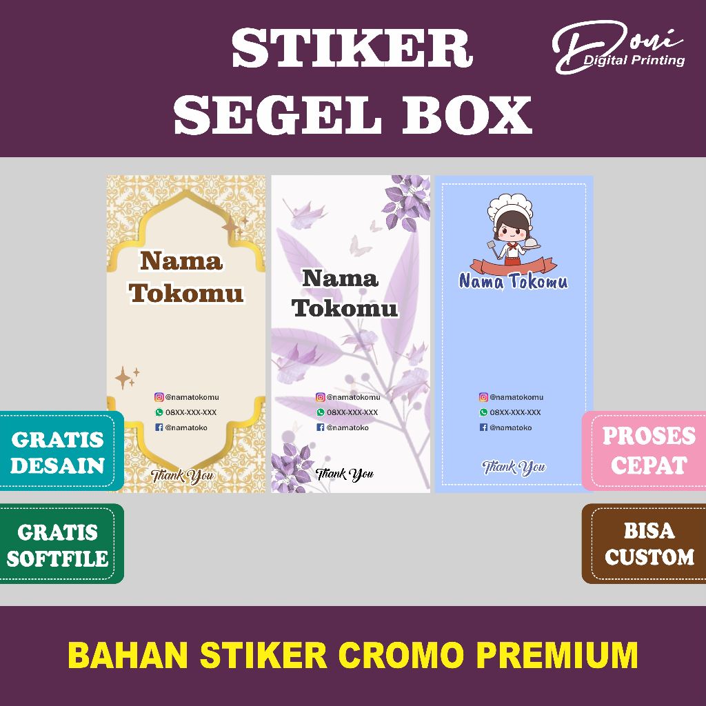 

Promo STIKER SEGEL / STIKER SEGEL BOX / STIKER SEAL / STIKER CUSTOM / STIKER SEGEL