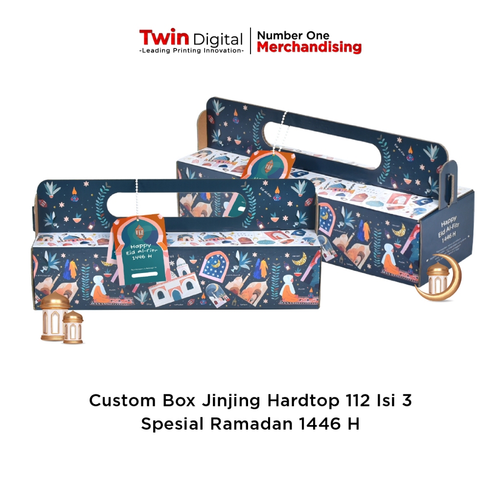 

Twindigital Packaging Box Kardus Hampers Lebaran Kotak Kue - Box Jinjing Hardtop 112 Ramadan Isi 3