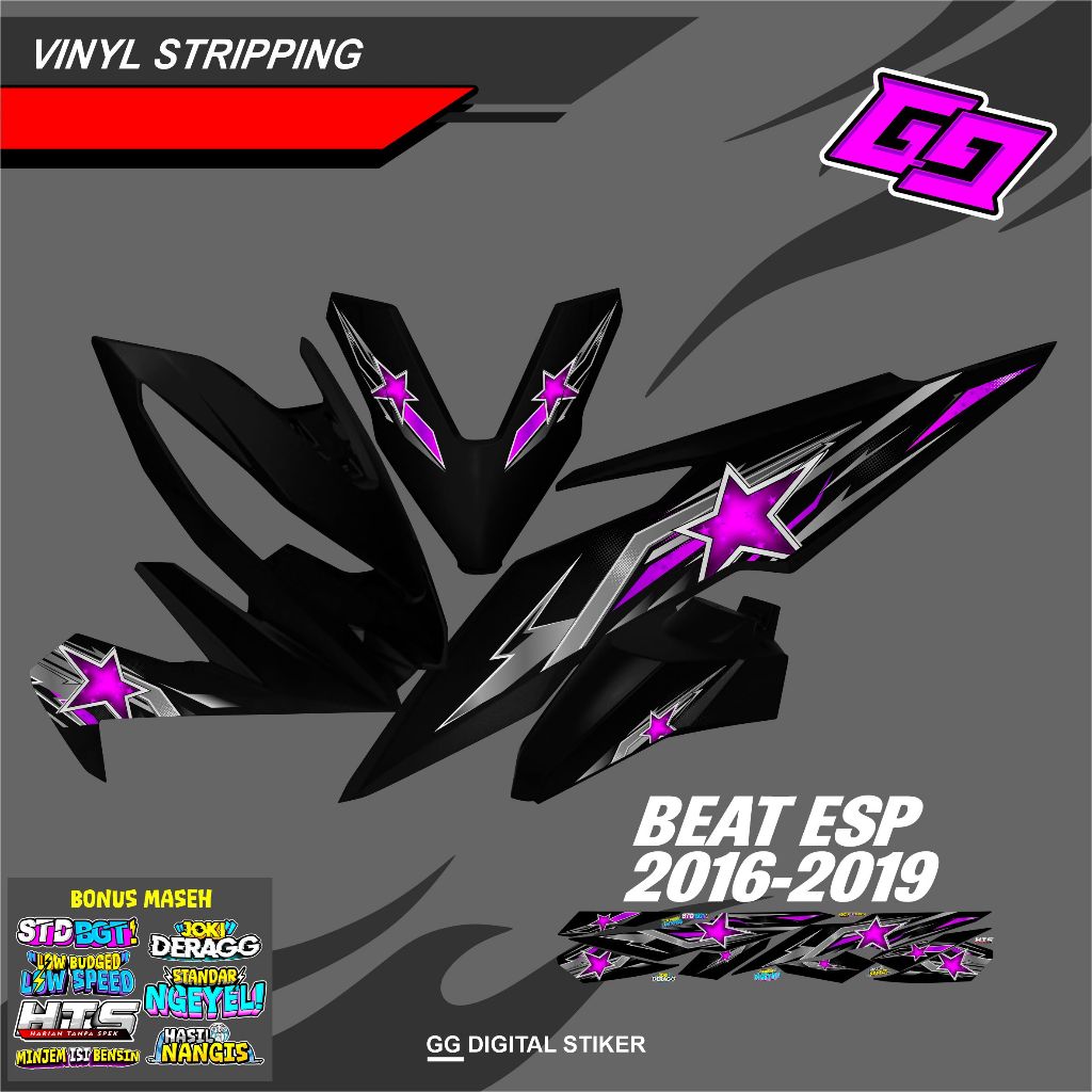 STRIPPING SIMPEL HONDA BEAT ESP BEAT STREET STAR DIESEL LIVERY 3