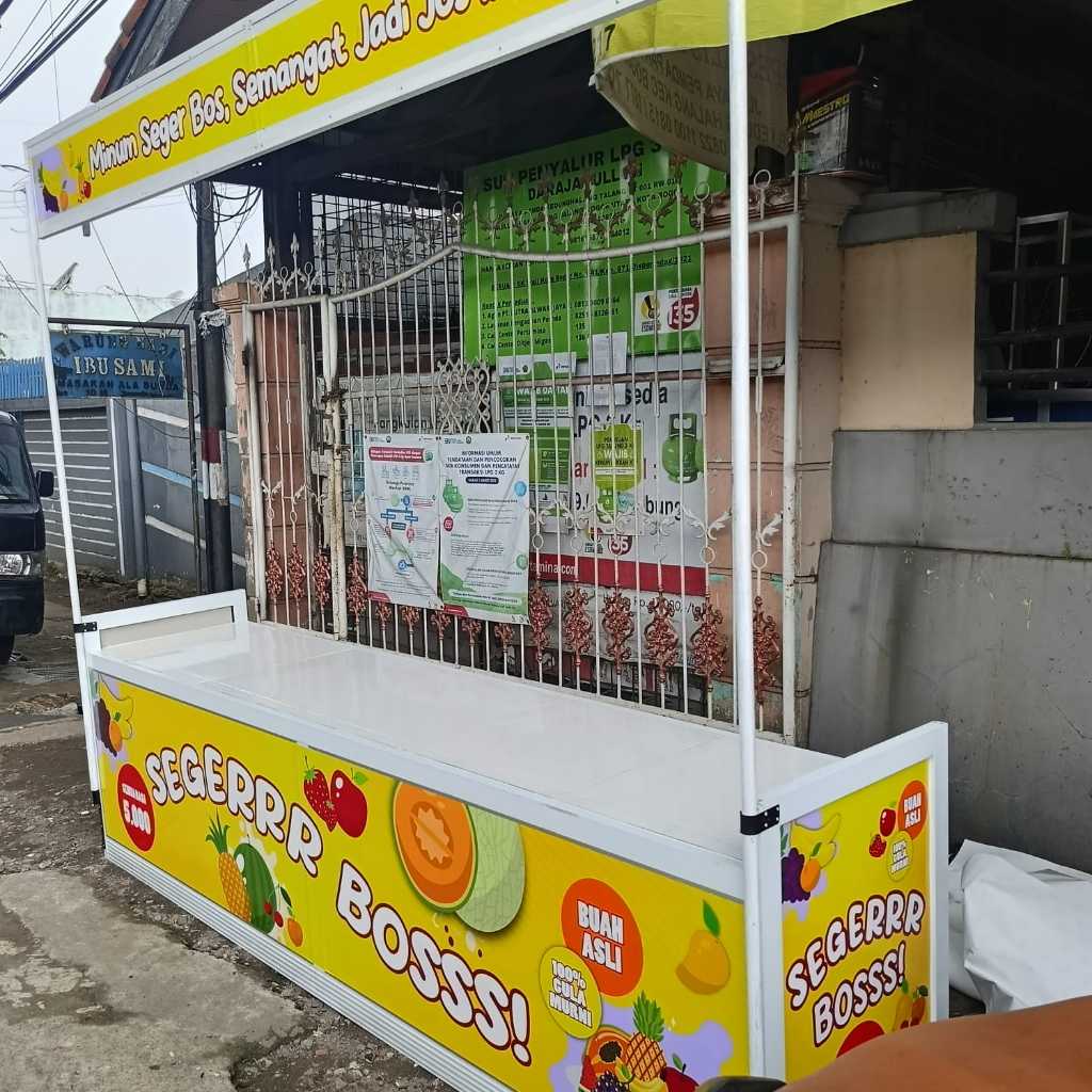 Booth Jualan Es Buah - Tanpa Kaca Depan