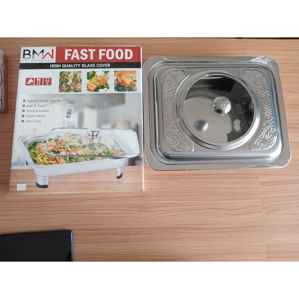 Prasmanan Tutup Kaca Bahan Stenliess Stell Fast Food BMW