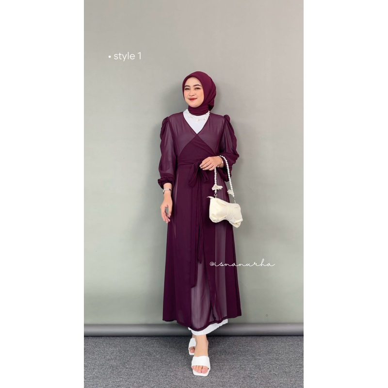 FREE ONGKIR [ COD ] ALINA OUTER BY AMMISHA FASHION LUARAN KEKINIAN KONDANGAN OOTD AVRIL OUTER