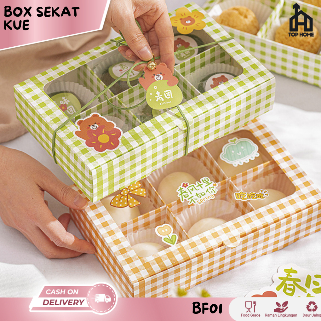 Box Sekat / Box Kue Sekat / Kotak Kue Sekat / Kotak Mooncake / Box Mooncake / Kotak Mochi I BF01