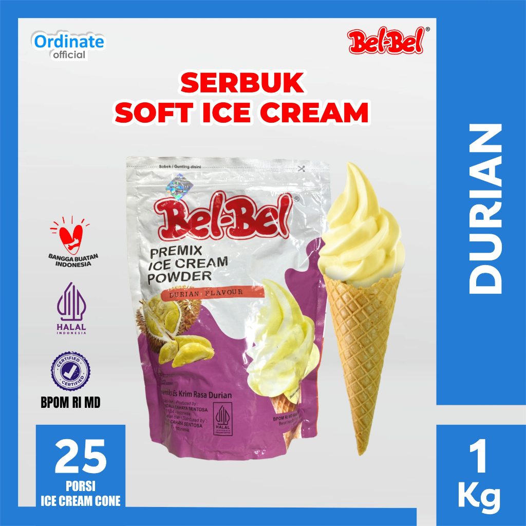 

Bubuk Ice Cream Rasa Durian 1 Kg - Belbel