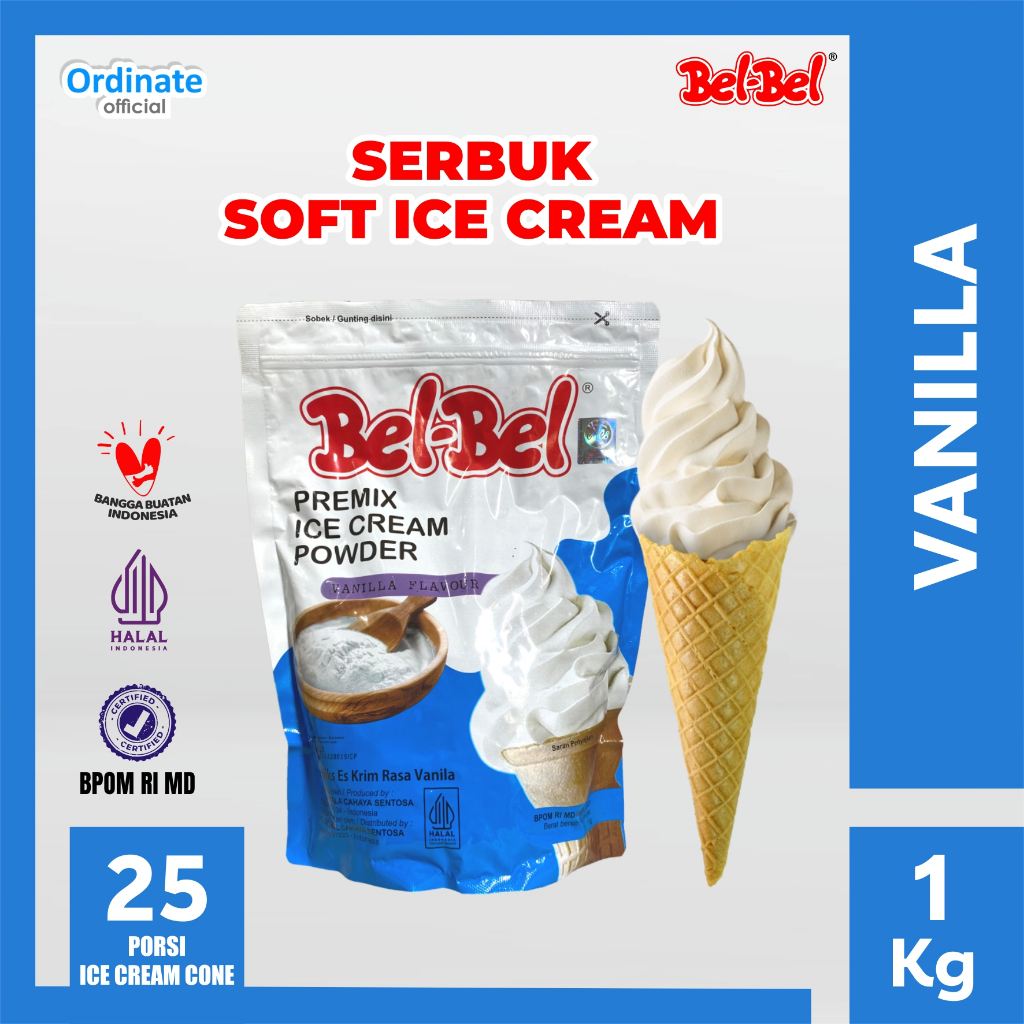 

Bubuk Es Krim / Bubuk Ice Cream Premium Rasa Vanilla 1 Kg - Belbel