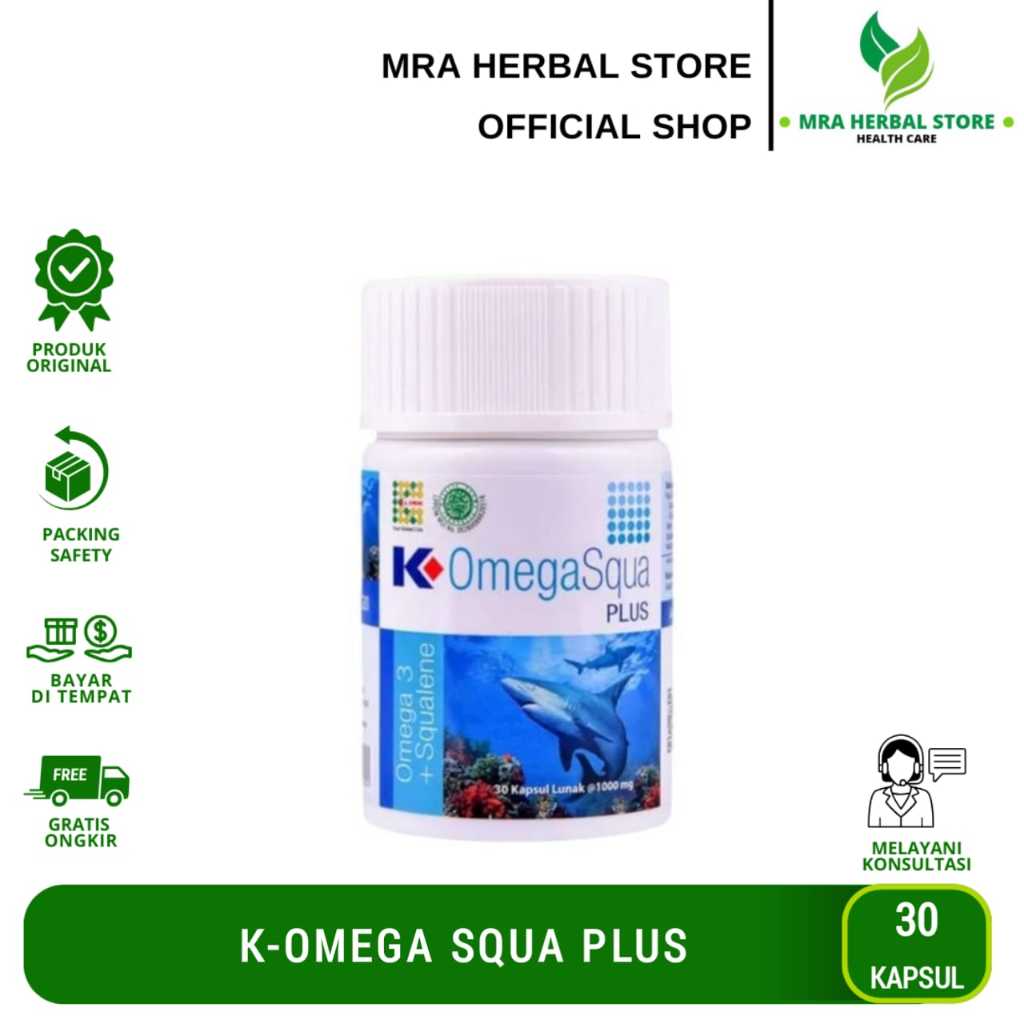 K-Omega Squa Plus | Omega Squa Minyak Ikan K Link | Omega 3 Ori Fish Oil Omega Squalene