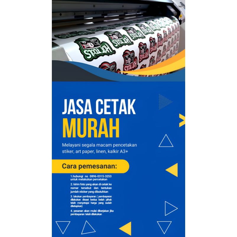 

jasa pencetakan stiker, art paper, linen, kalkir A3+