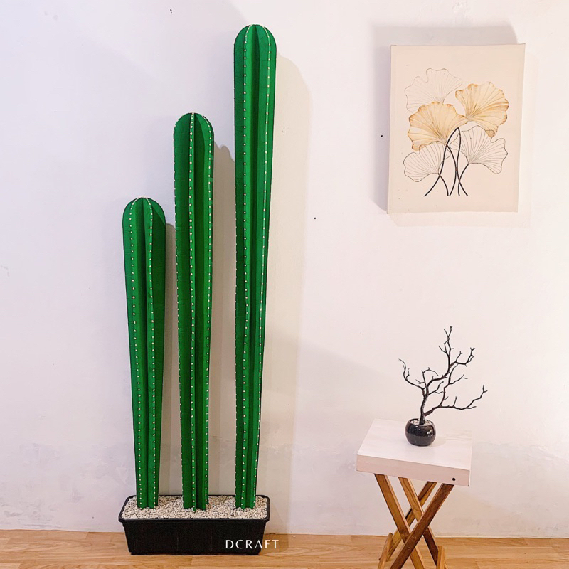 Tanaman Partisi Kaktus Pembatas Ruang Sekat Pohon Kaktus Artificial