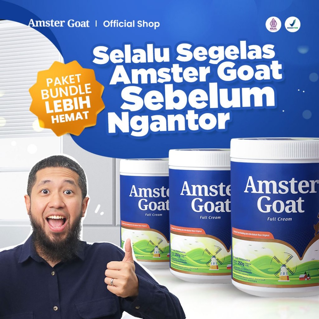 

AMSTER GOAT - [PAKET 3 BOX] Susu Kambing Amstergoat Solusi Atasi Diare 250gr