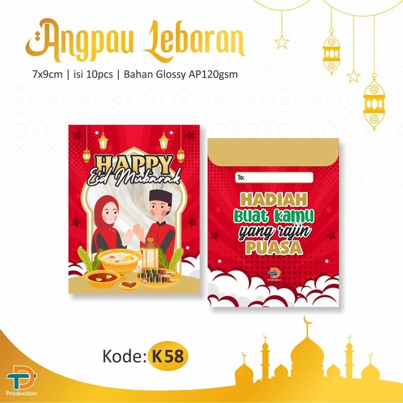 

ISI 10 PCS KODE K58 AMPLOP ANGPAU ANGPAO LEBARAN