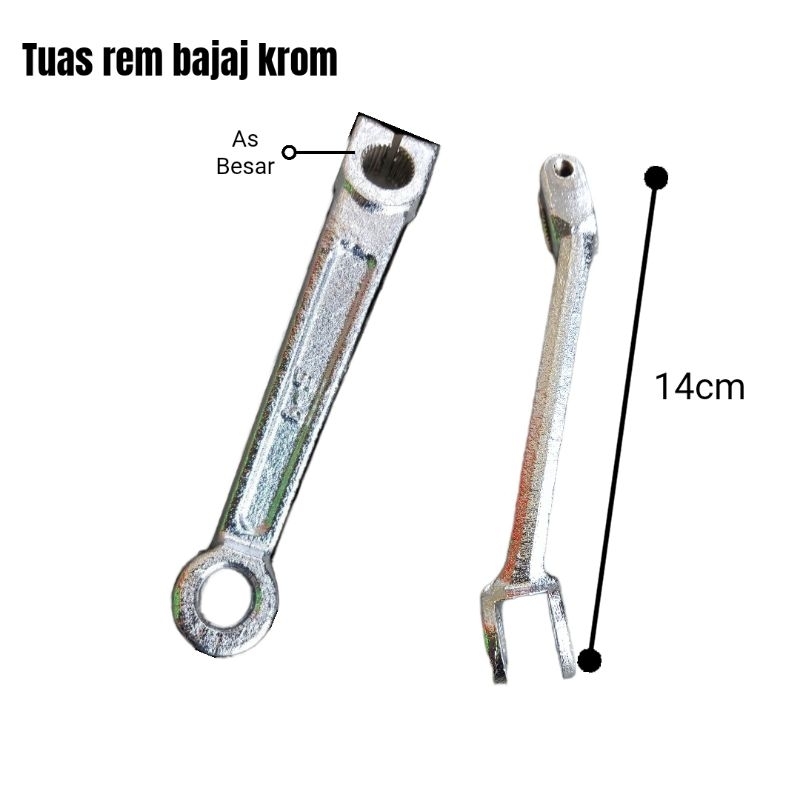 Paha Tuas Rem Belakang Bajaj Pulsar As Besar Original Krom