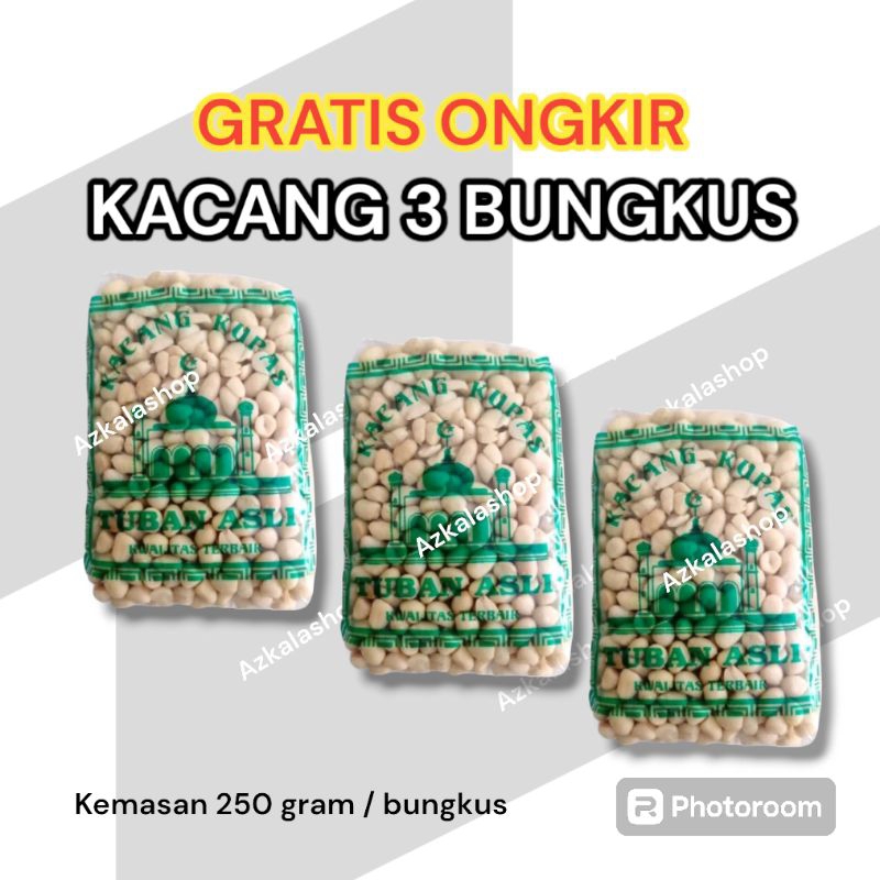 

Kacang kupas 3 bungkus | kacang tanah kupas kemasan 250gr