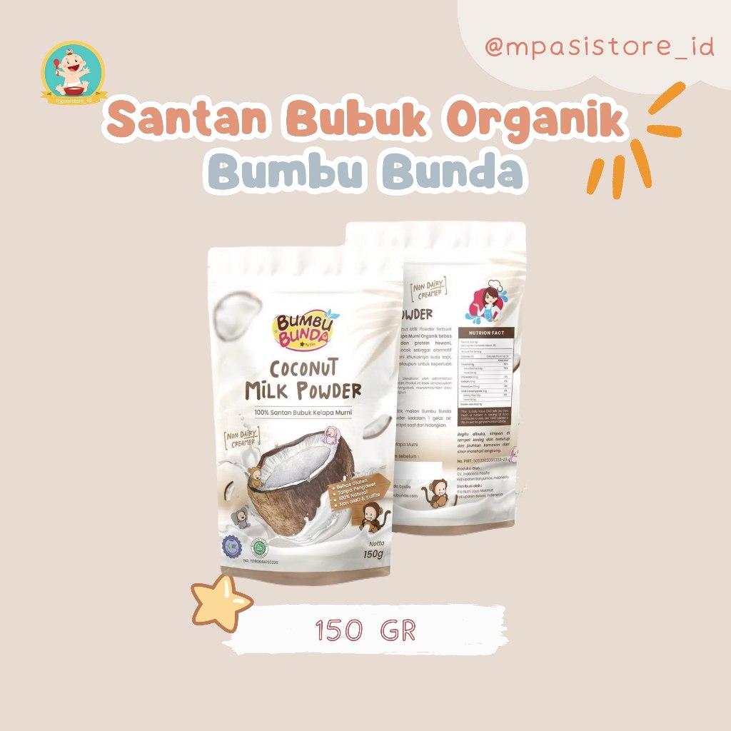 

Coconut Milk Powder Santan Bubuk Organik Non Pengawet Bumbu Bunda by Elia