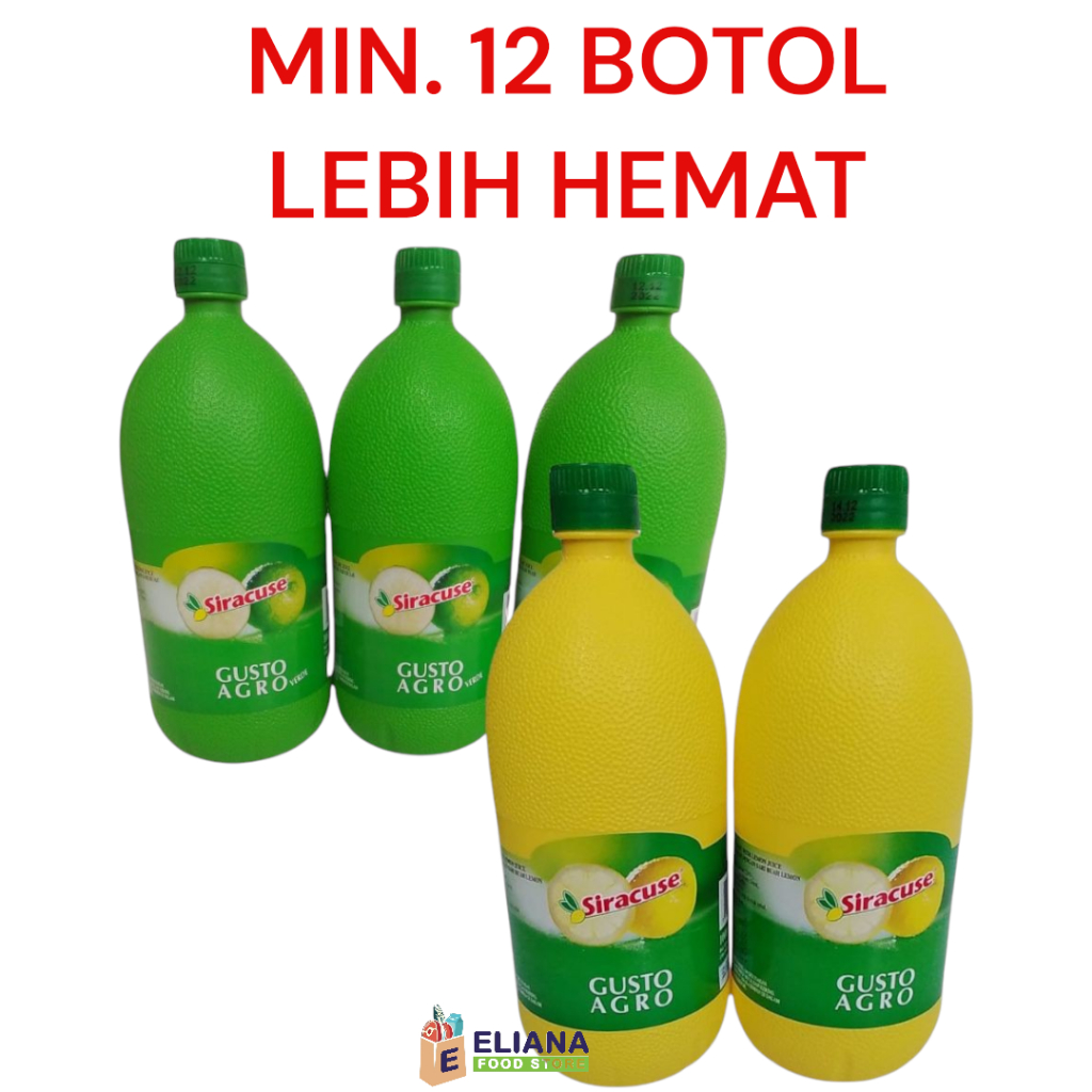 

SIRACUSE GUSTO AGRO LEMON JUICE CONCENTRATE 1 L x 12 / SIRACUSE LEMON JUICE / SIRUP LEMON / SARI LEMON KONSENTRAT / NOT PIACELLI / NOT CONDY