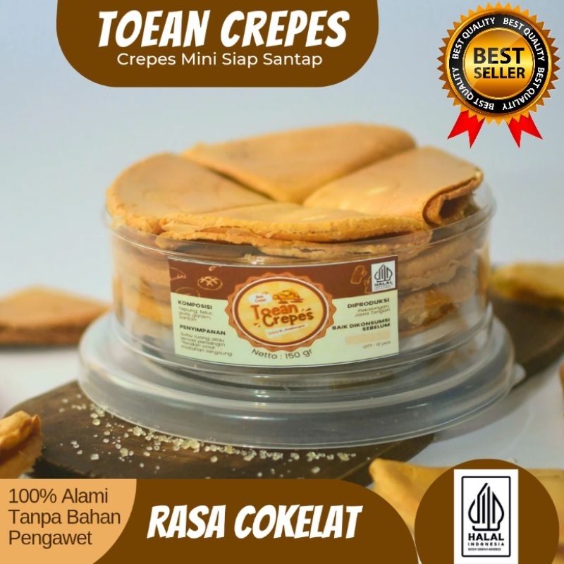 

CREPES COKELAT | Makanan Ringan - Cemilan - Kue Kering - Crepes/Semprong - Varian Rasa Selai Cokelat