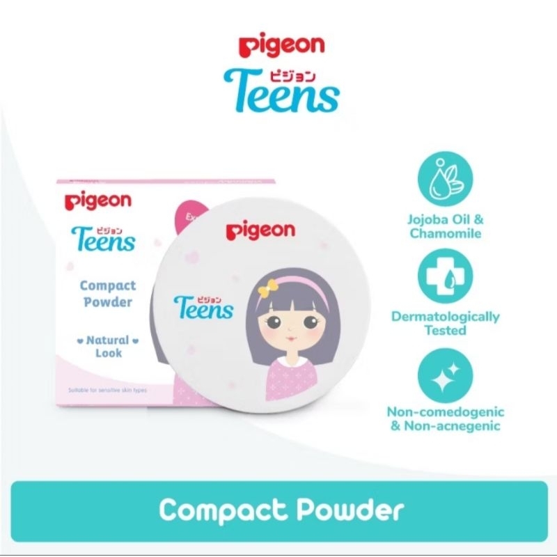 PIGEON TEENS COMPACT POWDER | Bedak Padat Pigeon Teens Full & Refill