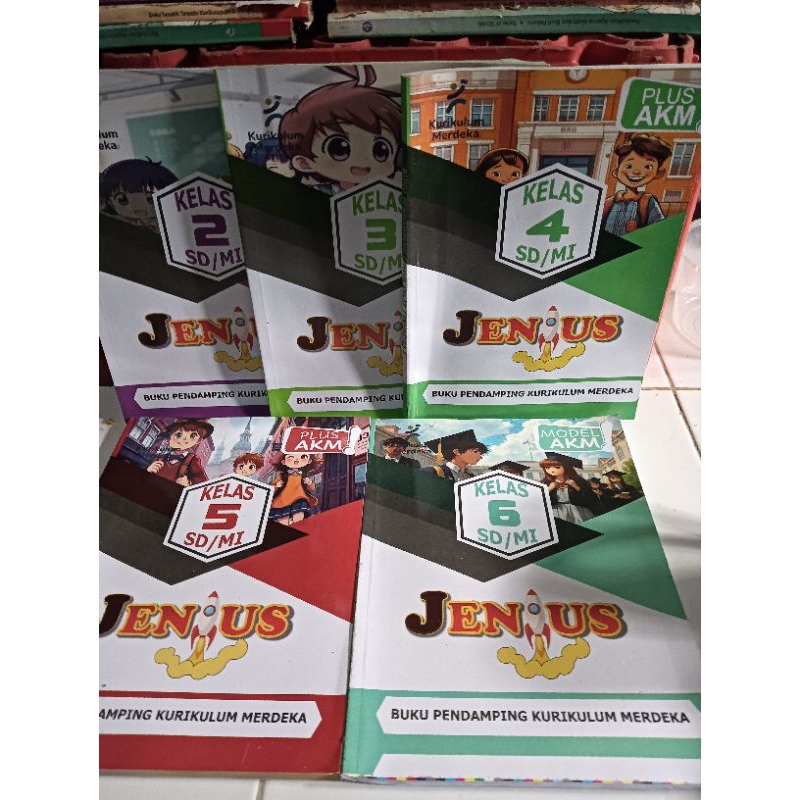 Jenius Kelas  2,3,4,5,6 Semester 2 SD/MI  Model AKM  , Buku Pendamping Kurikulum Merdeka