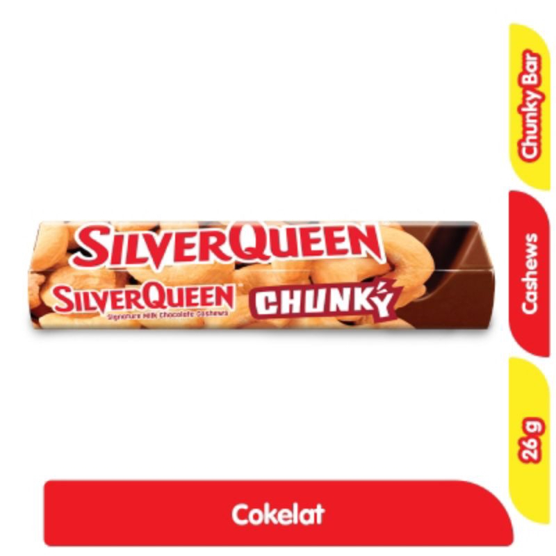 

Silver Queen Chocolate Chunky Bar Cashew Pack 26 gr