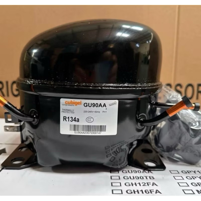 KOMPRESOR CUBIGEL GU90AA | KOMPRESOR FREEZER/KULKAS 1/4PK R134 ( PENGGANTI AE 1390Y )