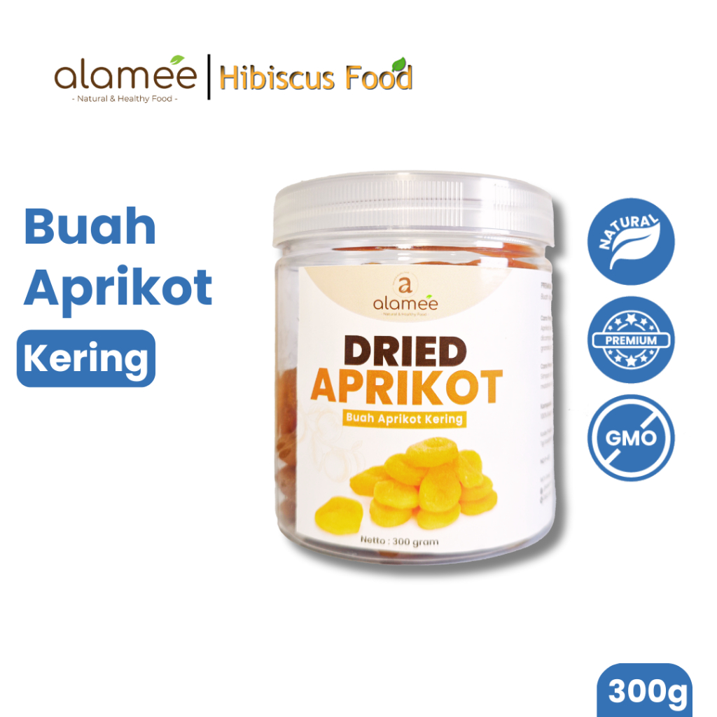 

ALAMEE Dried Apricot Buah Aprikot Kering Dried Fruit Apricots Tanpa Biji Cemilan Buah Sehat 300gr