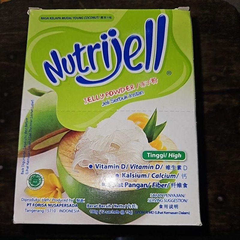 

NUTRIJELL Jeli Serbuk Instan Rasa Kelapa Muda 1 Box 180gr (12 Saset x 15gr)