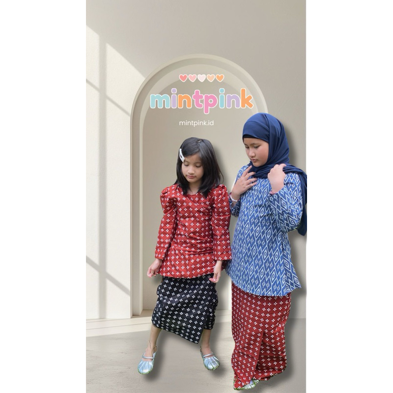 Kurung Raya - Baju Kurung Batik Anak Perempuan Batik Premium