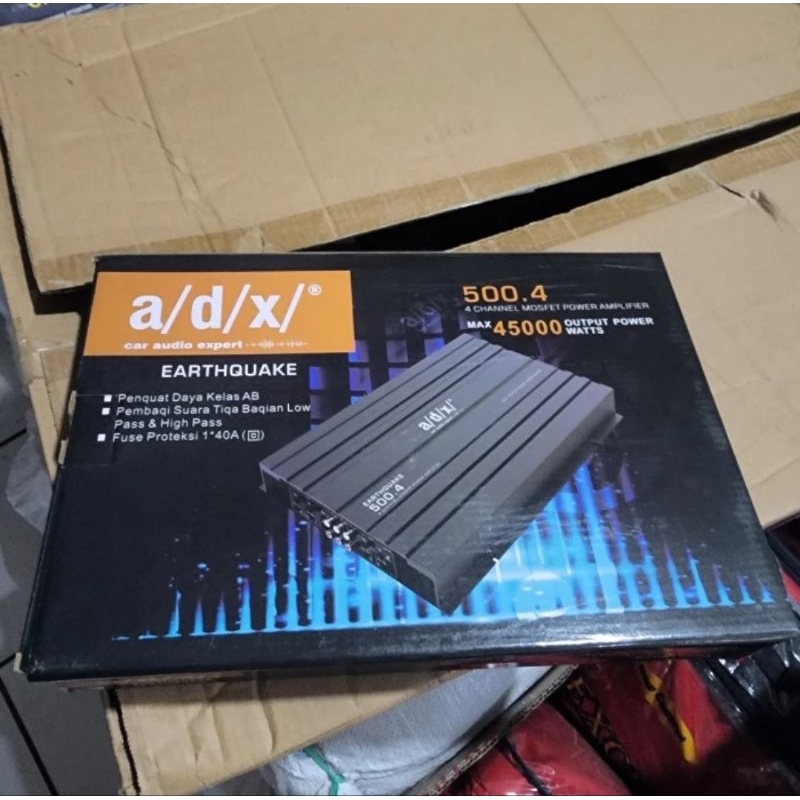 Power Amplifier Mobil ADX Earthquake 500.4 Max Power 45000 Watts 4CH MOSFET