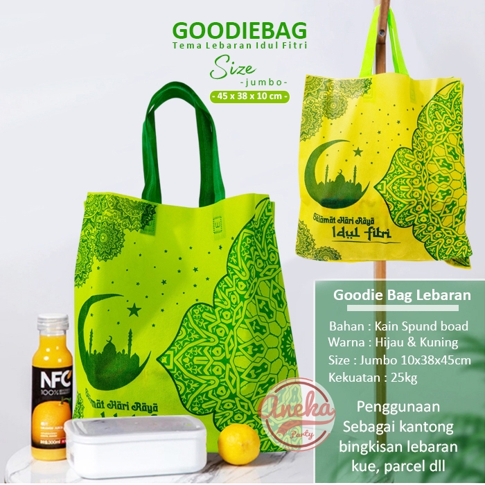 

( isi 12 ) goodie bag idul fitri JUMBO grosir / tas souvenir snack lebaran / kantong parcel lebaran