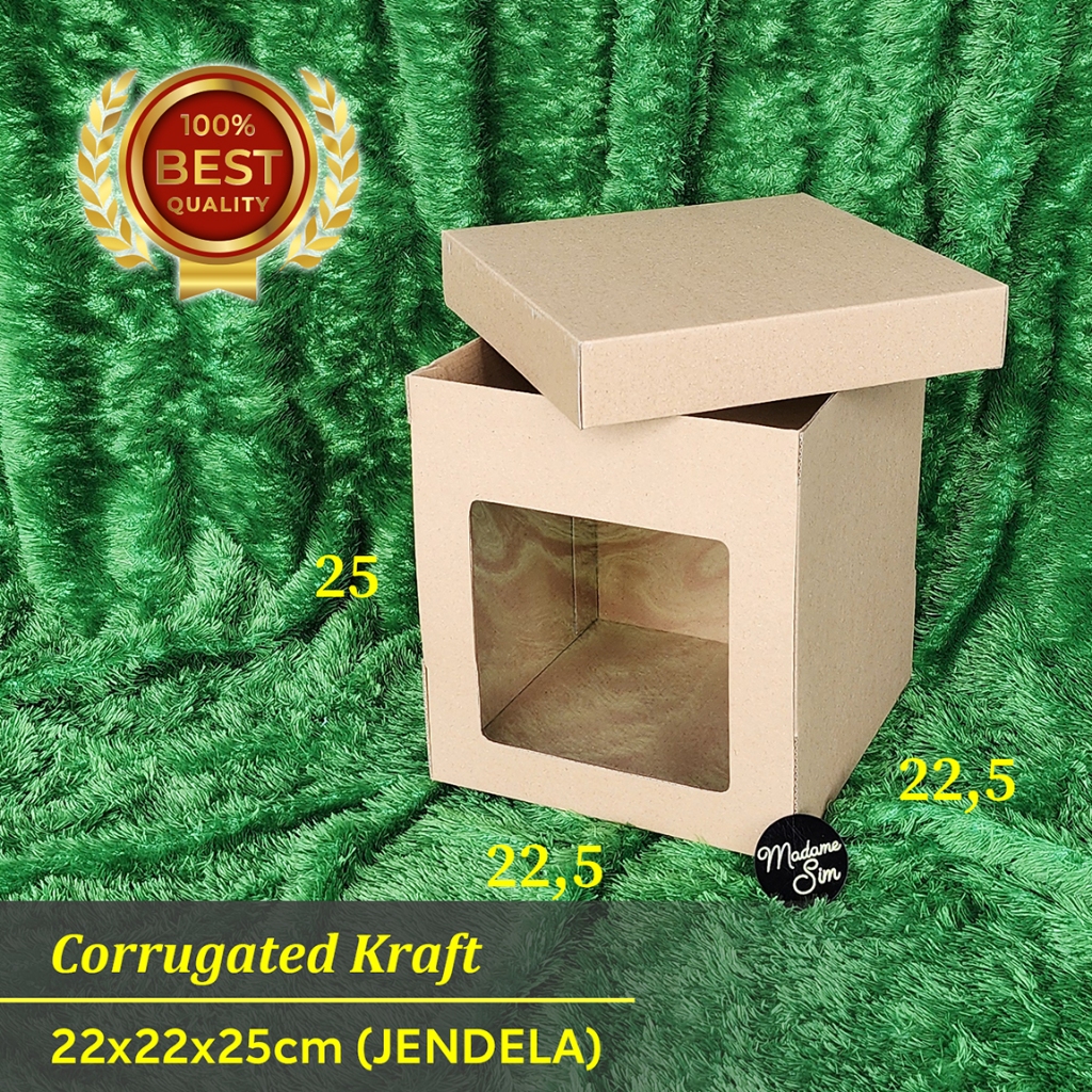 

TALL CAKE BOX - DUS KUE ULANG TAHUN 22x22x25 - JENDELA (ISI : 10 PCS)