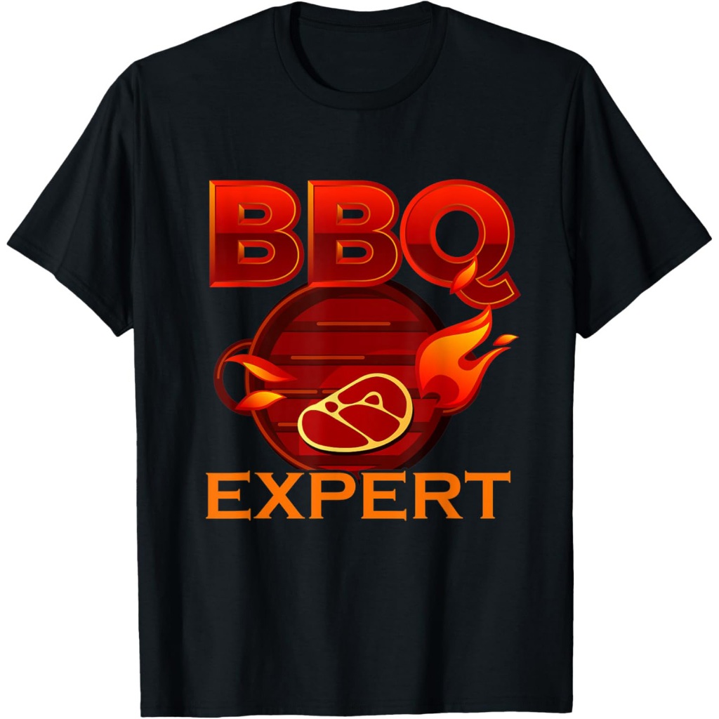 Kaos Vintage BBQ Expert Griller Steak Memanggang Daging Babi Asap