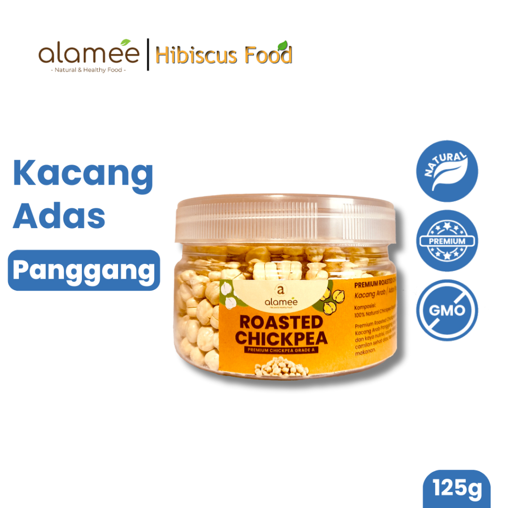 

ALAMEE Kacang Arab Panggang Roasted Chikpea Kacang Adas Gurih Matang Siap Makan PREMIUM 125gr