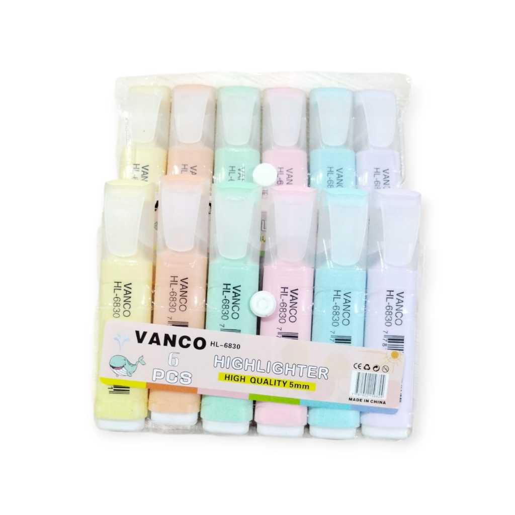 

Highliter Vanco HL-6830/Stabilo Set/Pena sorot
