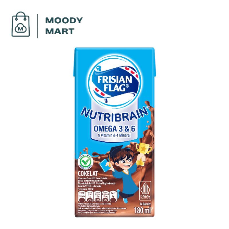 

Susu Frisian Flag Rasa Cokelat NUTRIBRAIN Omega 3 & 6 180ml