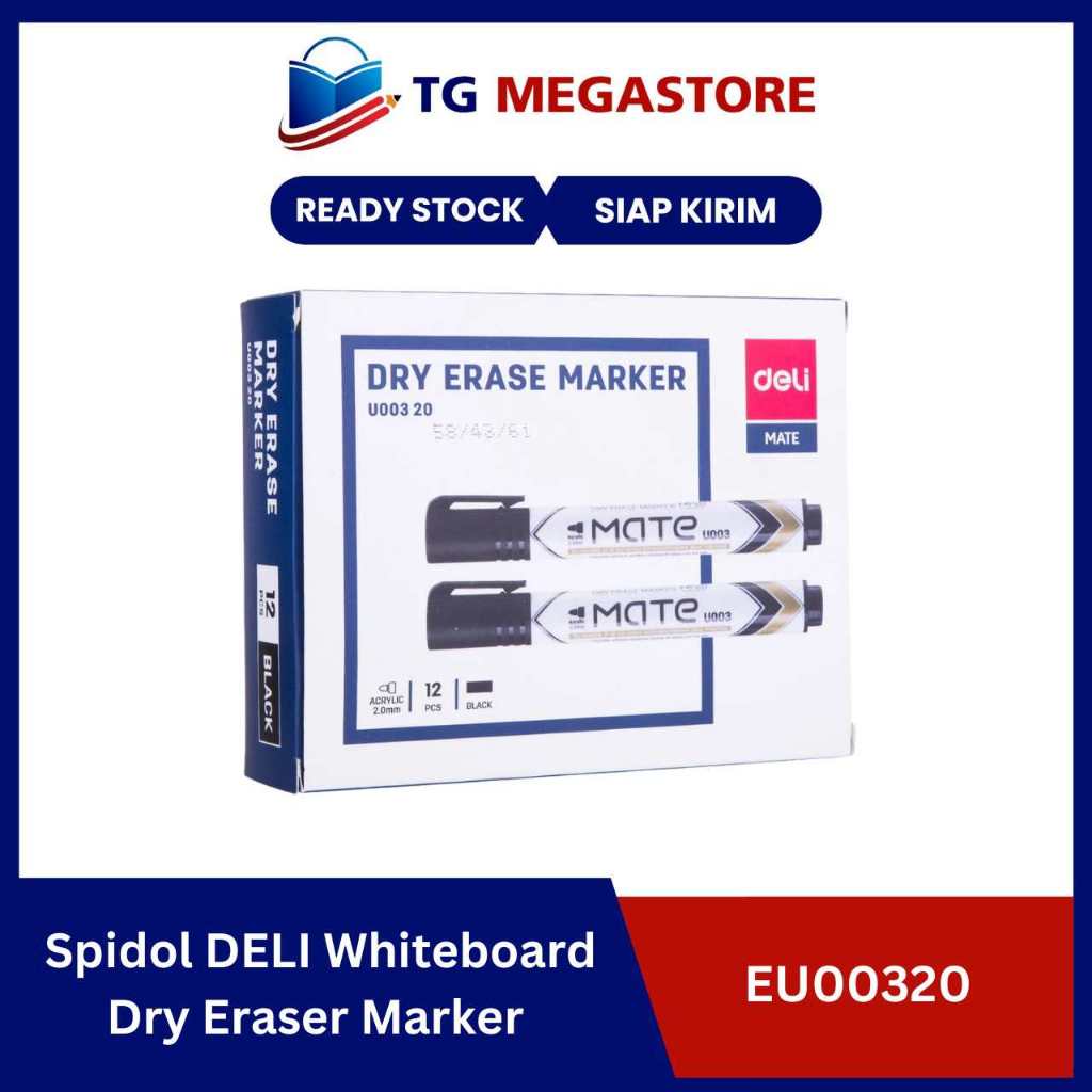 

Spidol DELI Whiteboard Dry Eraser Marker - EU00320