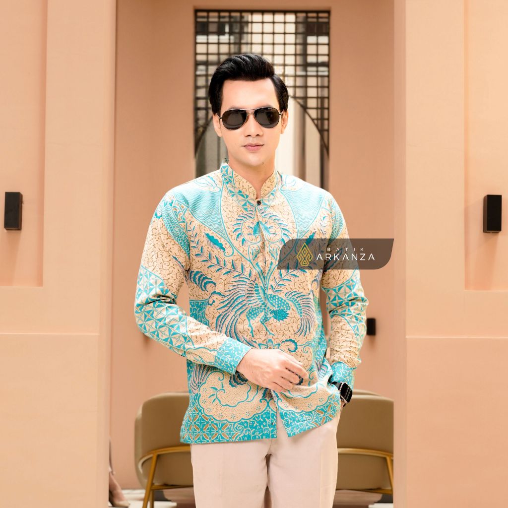 BATIK ARKANZA Kemeja Batik Koko Motif WIRADWIPA Slimfit Lengan Panjang