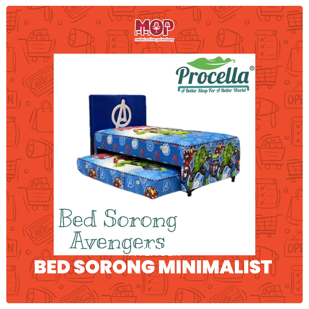 Bed sorong kasur tidur sorong Avengers Procella 120x200