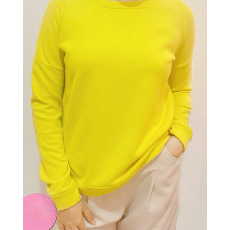 baju sweater kuning yellow brand finale preloved bekas