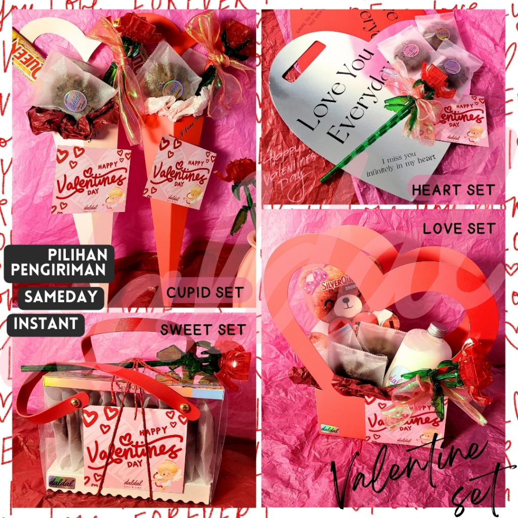 

valentine day daldal set the hidden hertiv chocolate cookie coffee gift medan