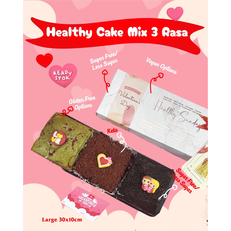 

HAMPERS VALENTINE GIFT HEALTHY CAKE MIX 3 RASA LARGE. JAKARTA PUSAT