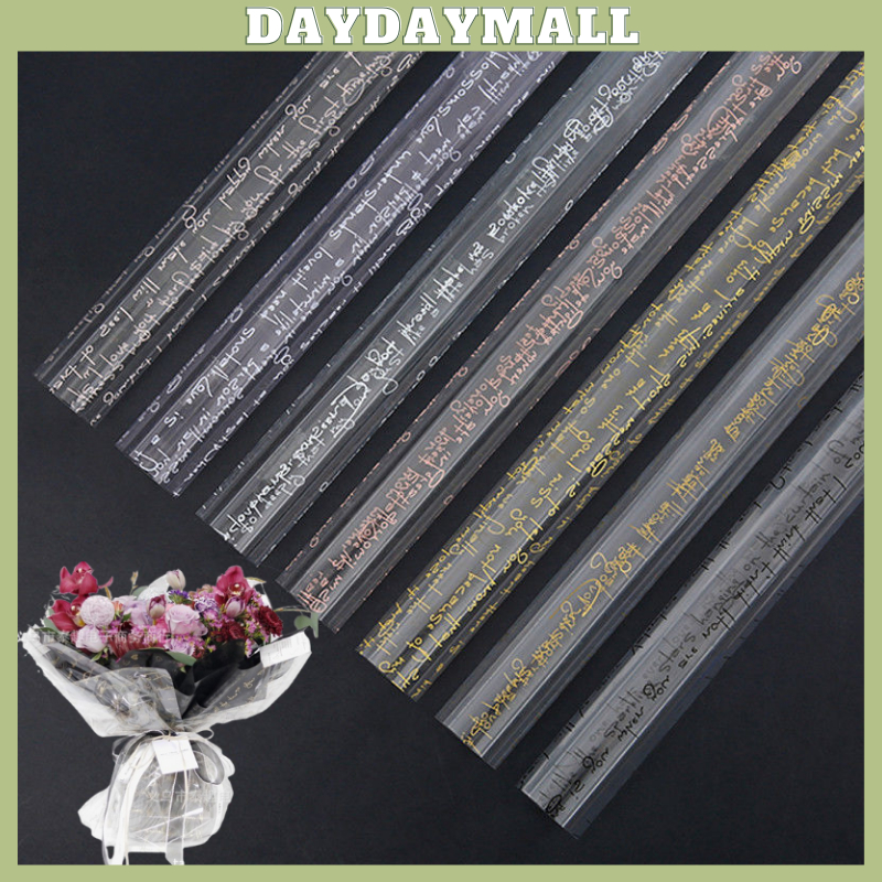 

20 LEMBAR Flower Wrapping Paper Plastik Kertas Buket Bunga Cellophane 6190